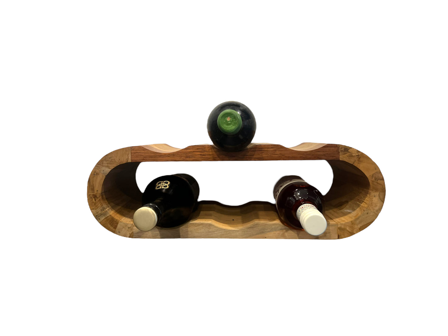 Akazienholz Weinregal - 6 Flaschen - 46x19x15cm - Robust - Sofort Einsatzbereit