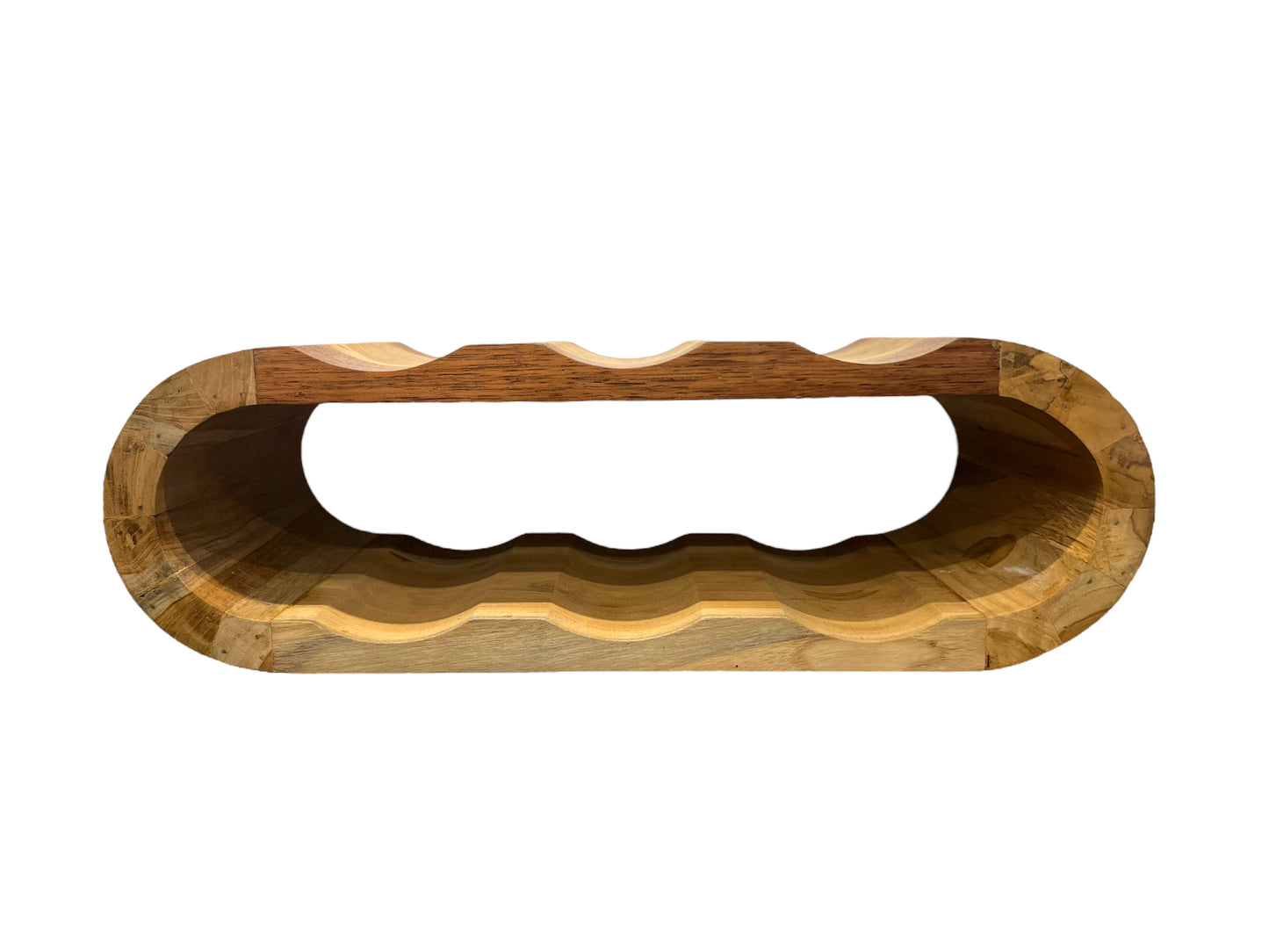 Akazienholz Weinregal - 6 Flaschen - 46x19x15cm - Robust - Sofort Einsatzbereit