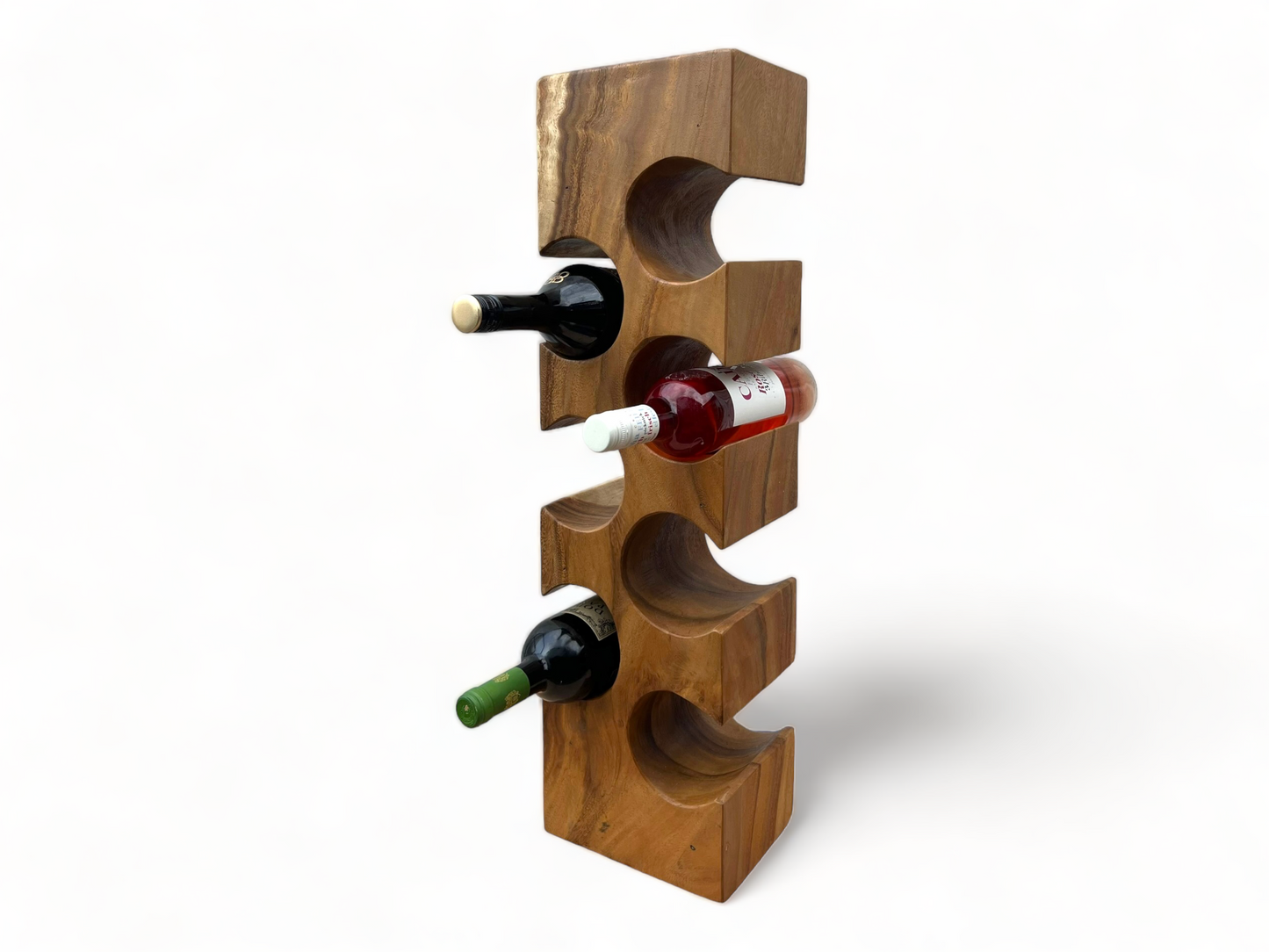 Weinregal Massiv Holz: Handgefertigter, Edler & Hochwertiger Weinhalter (50/70/100x27x18)
