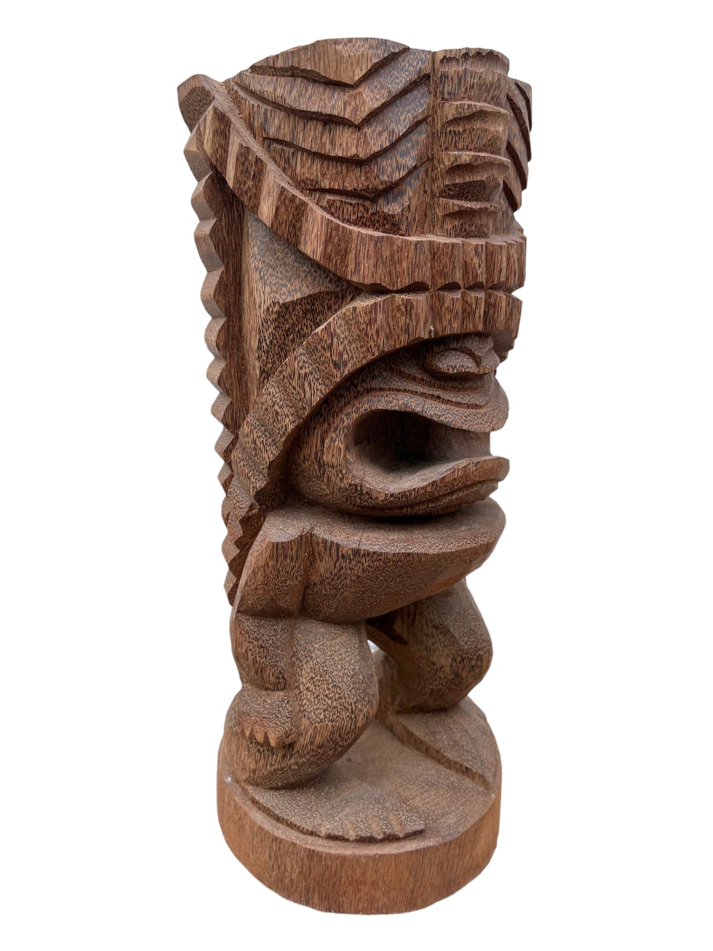 Handgeschnitzte Skulptur Tiki Figur aus Palmen-Holz, 50cm - Exotische Dekoration, Ideal für Garten und Innenbereich