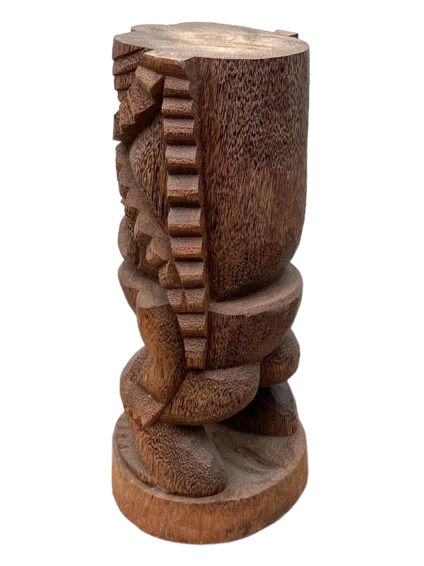 Handgeschnitzte Skulptur Tiki Figur aus Palmen-Holz, 50cm - Exotische Dekoration, Ideal für Garten und Innenbereich