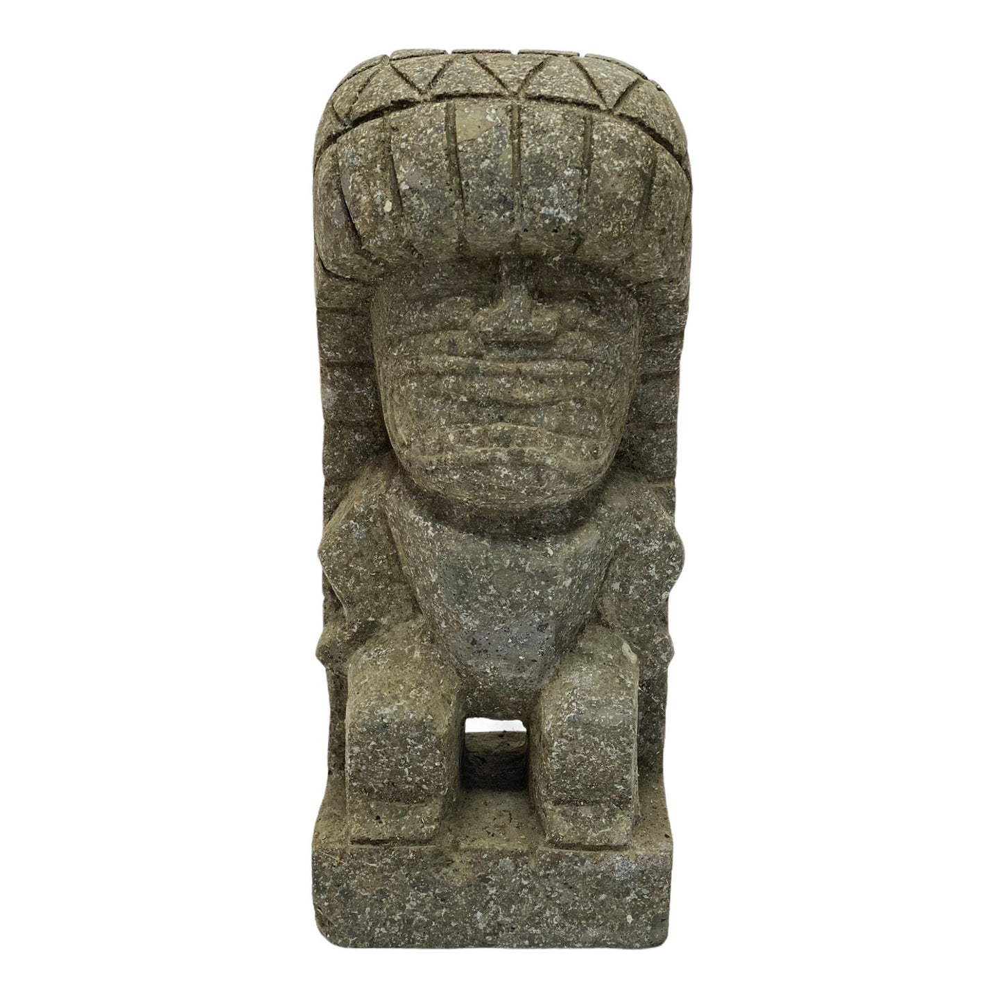 Tiki Skulptur „Ku“ ca. 30 cm – Hawaii Gott des Krieges Statue Kalkstein