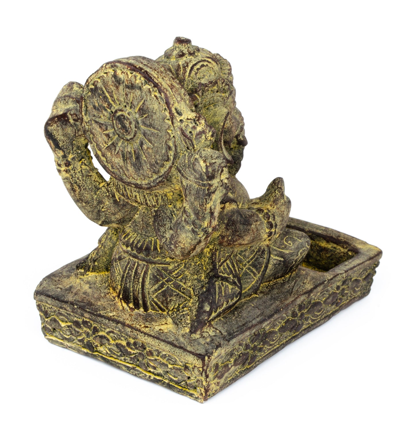 Ganesha Stein Figur Räucherstäbchen Halter 25cm Skulptur Deko Statue Meditation