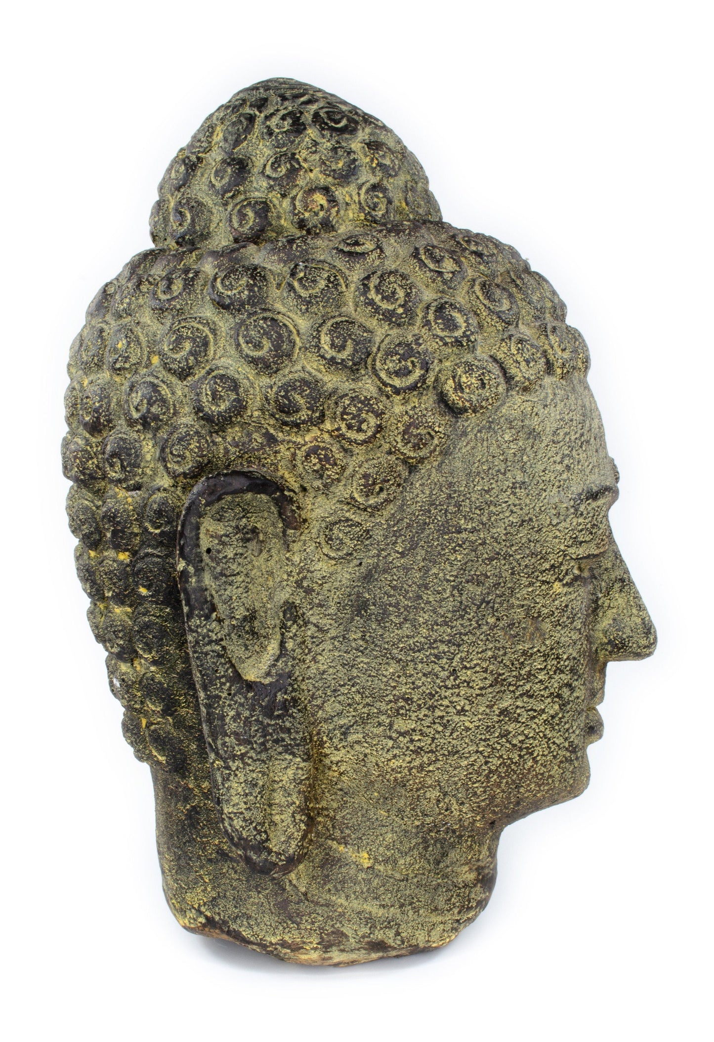 Buddha Kopf Stein 30cm Skulptur Statue Steinfigur Deko Steingemisch - Für Innenbereich