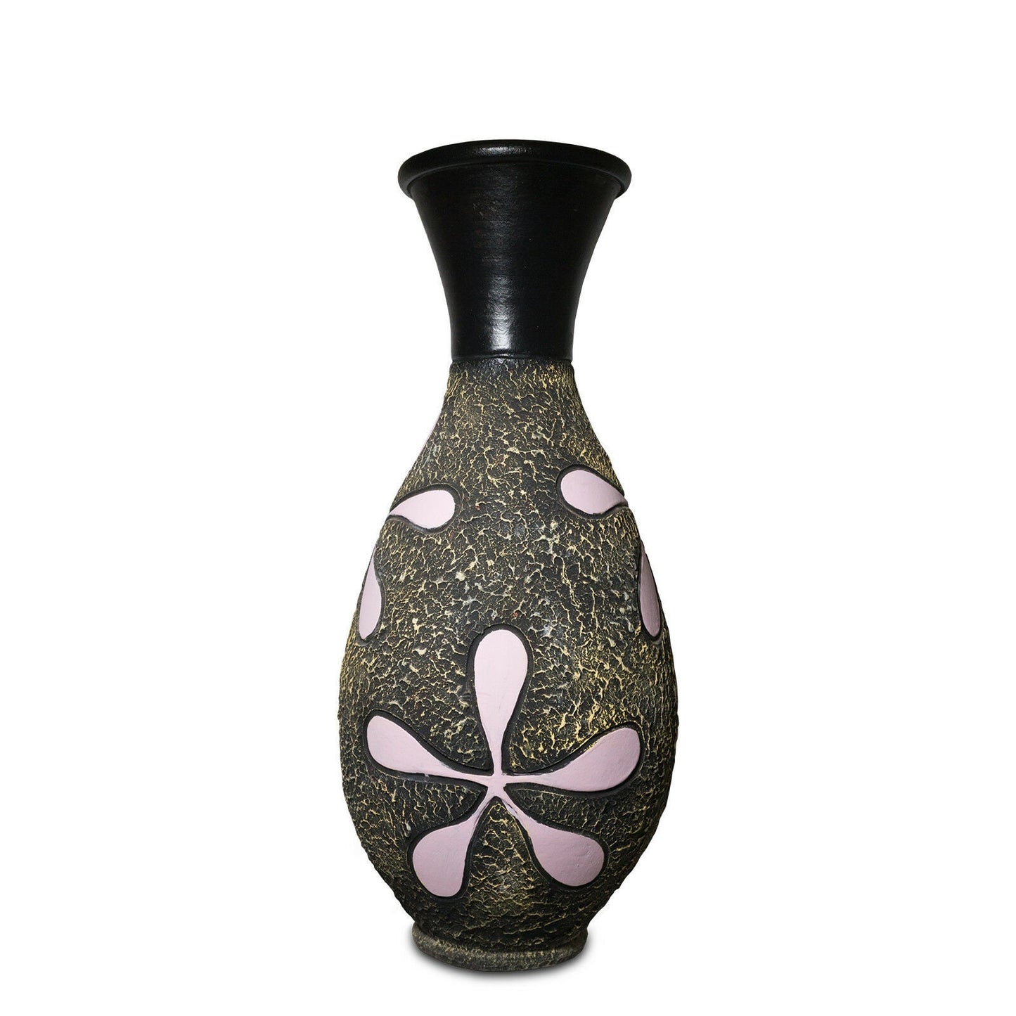 Vase Blumen Terrakotta 80cm | Unikat Blumen Verzierung hoch Dekorvase Oriental