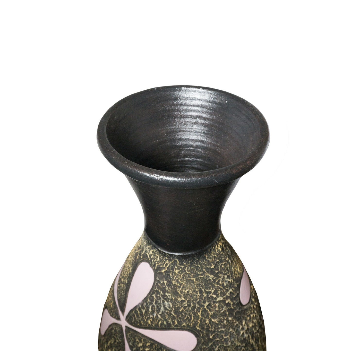 Vase Blumen Terrakotta 80cm | Unikat Blumen Verzierung hoch Dekorvase Oriental