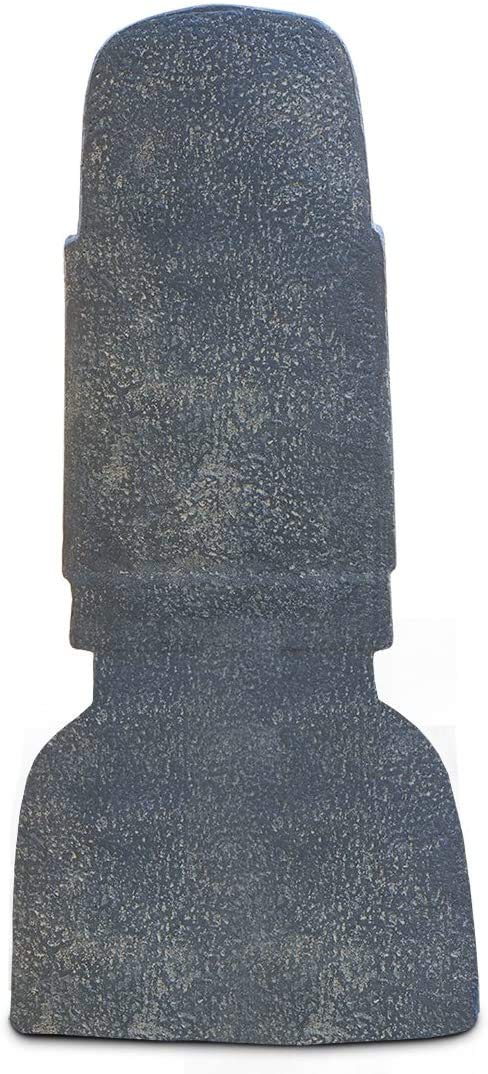 FaHome Moai Kopf Statue Rapa-NUI Skulptur Garten Deko ca. 200 cm Lavasand Stein Osterinsel-Figur Grau