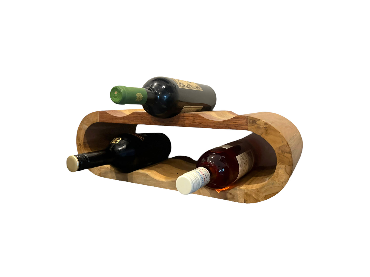 Acacia wood wine rack - 6 bottles - 46x19x15cm - Robust - Ready for immediate use