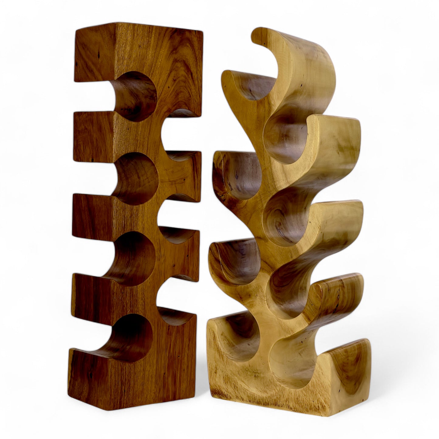 Wine rack solid wood: handmade, elegant and high-quality wine holder (50/70/100x27x18)