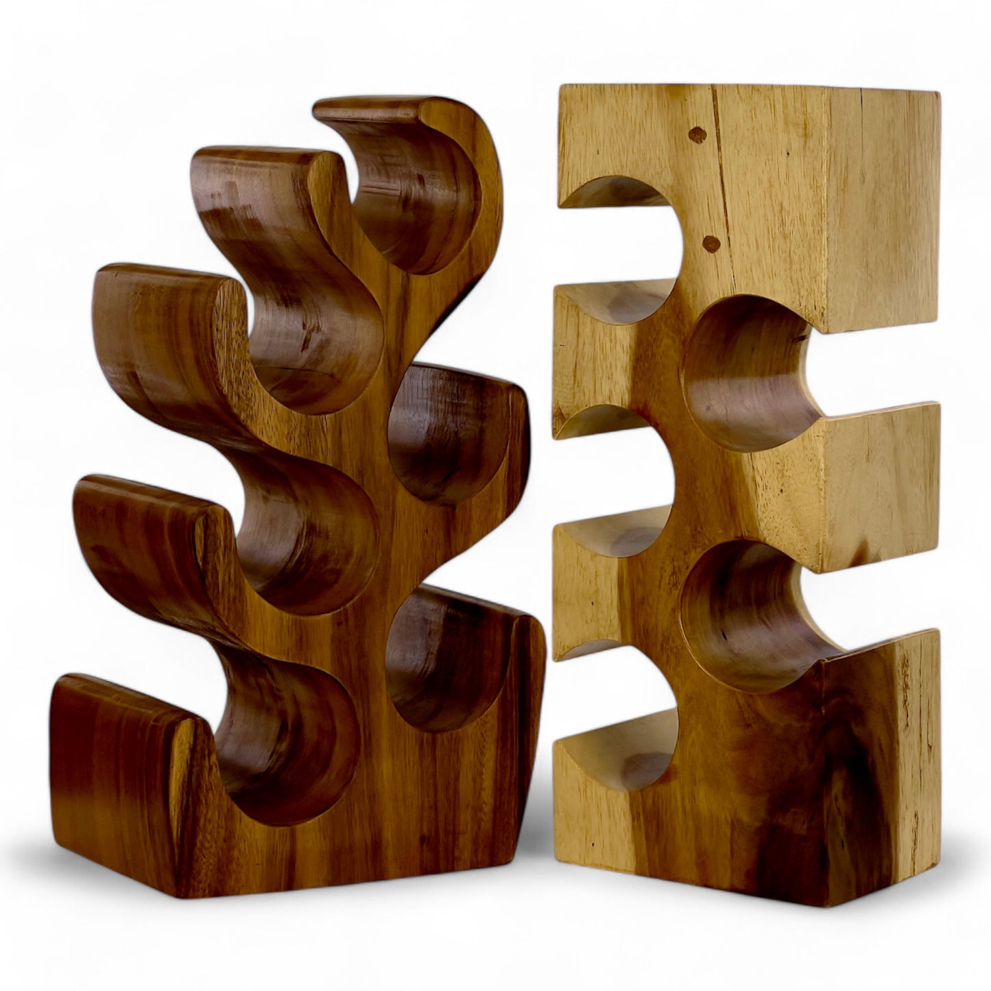 Wine rack solid wood: handmade, elegant and high-quality wine holder (50/70/100x27x18)