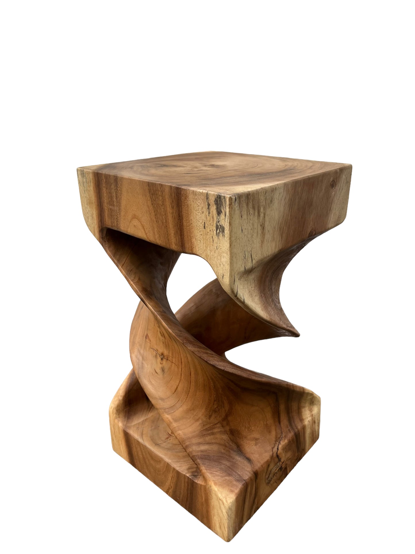 Beistelltisch Holz:  Handgefertigter & Hochwertiger Holzhocker (50x28x28)