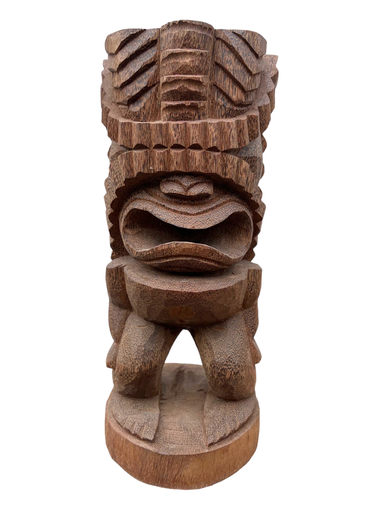 Handgeschnitzte Skulptur Tiki Figur aus Palmen-Holz, 50cm - Exotische Dekoration, Ideal für Garten und Innenbereich