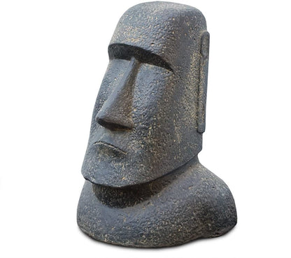 Moai Rapa-Nui statue approx. 40 cm made of lava sand Easter Island figure garden decoration head stone grey