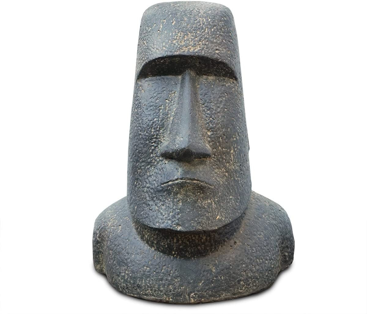 Moai Rapa-Nui statue approx. 40 cm made of lava sand Easter Island figure garden decoration head stone grey