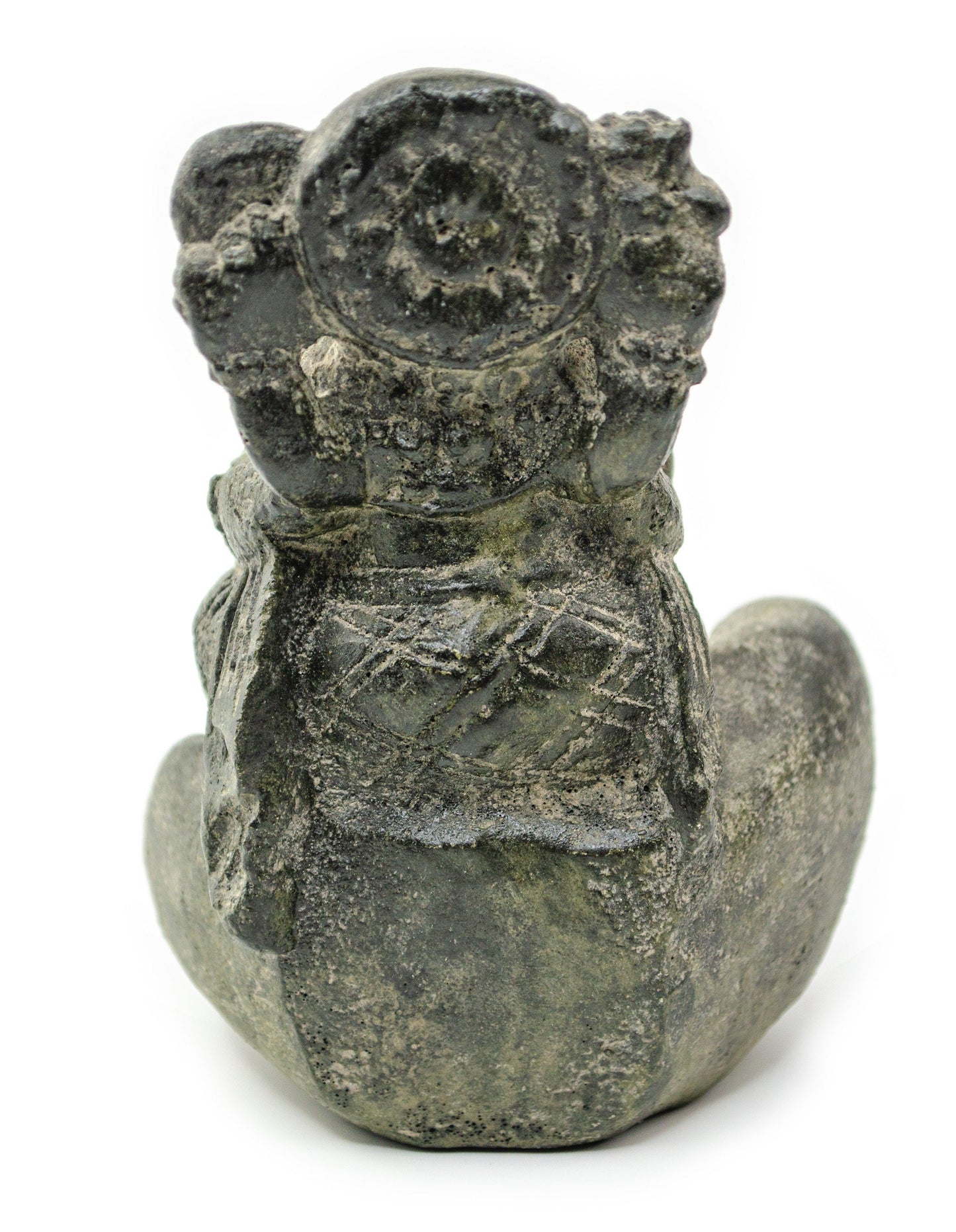 Ganesha Hand Skulptur - Deko Raumdeko Seifenschale Räucherstäbchen - Hindu Gottheit des Glückes - Elefant Grau - 13x9x15 cm